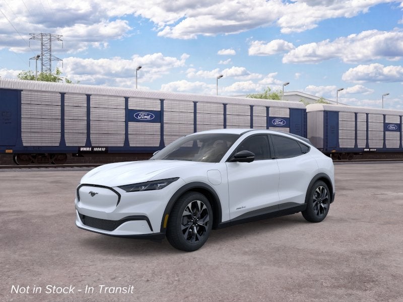 2026 Ford Mach-E Select in Star White Met Tri-Coat — front three-quarter view