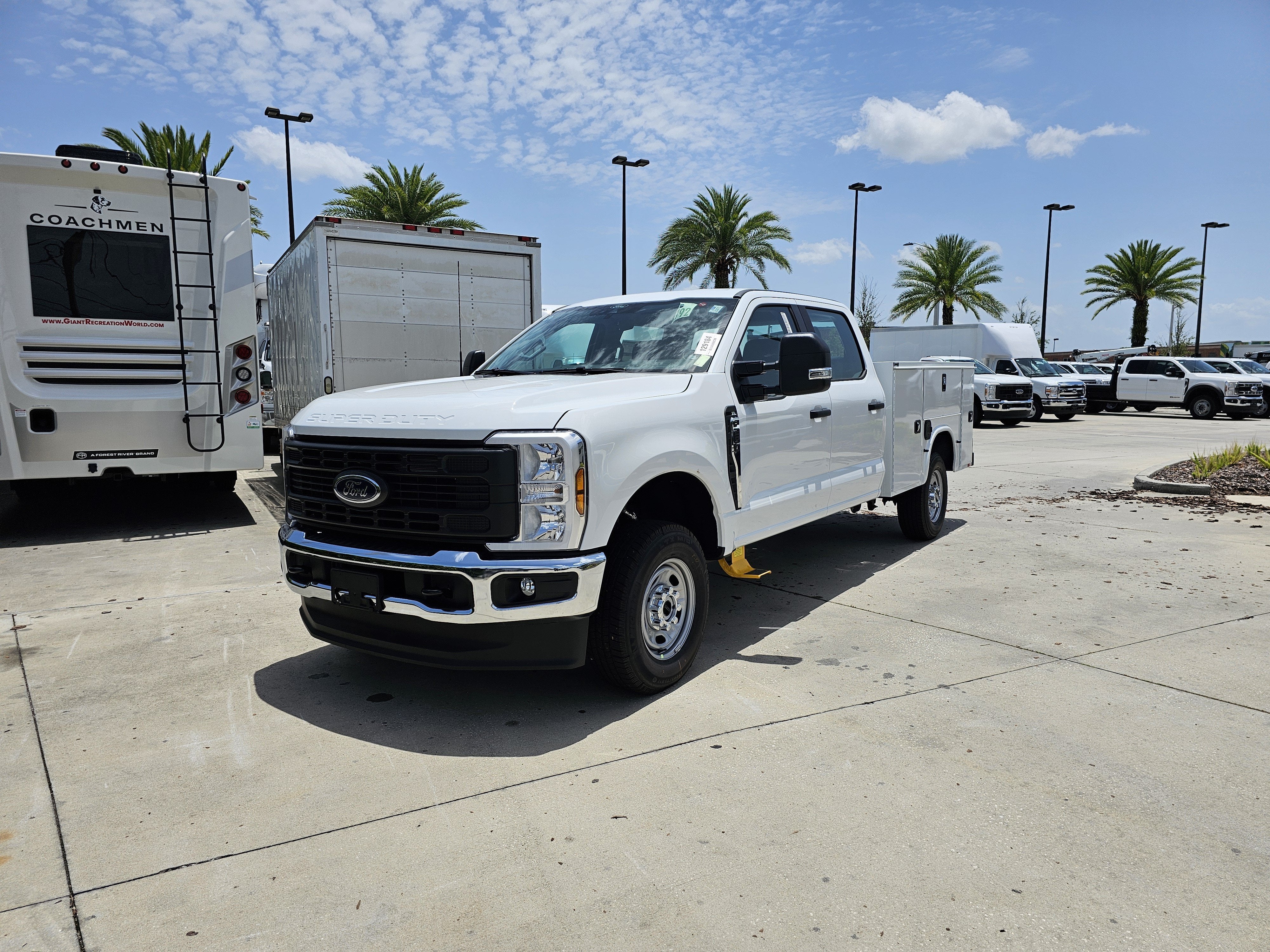 2026 Ford F-250 XL in Oxford White — front three-quarter view