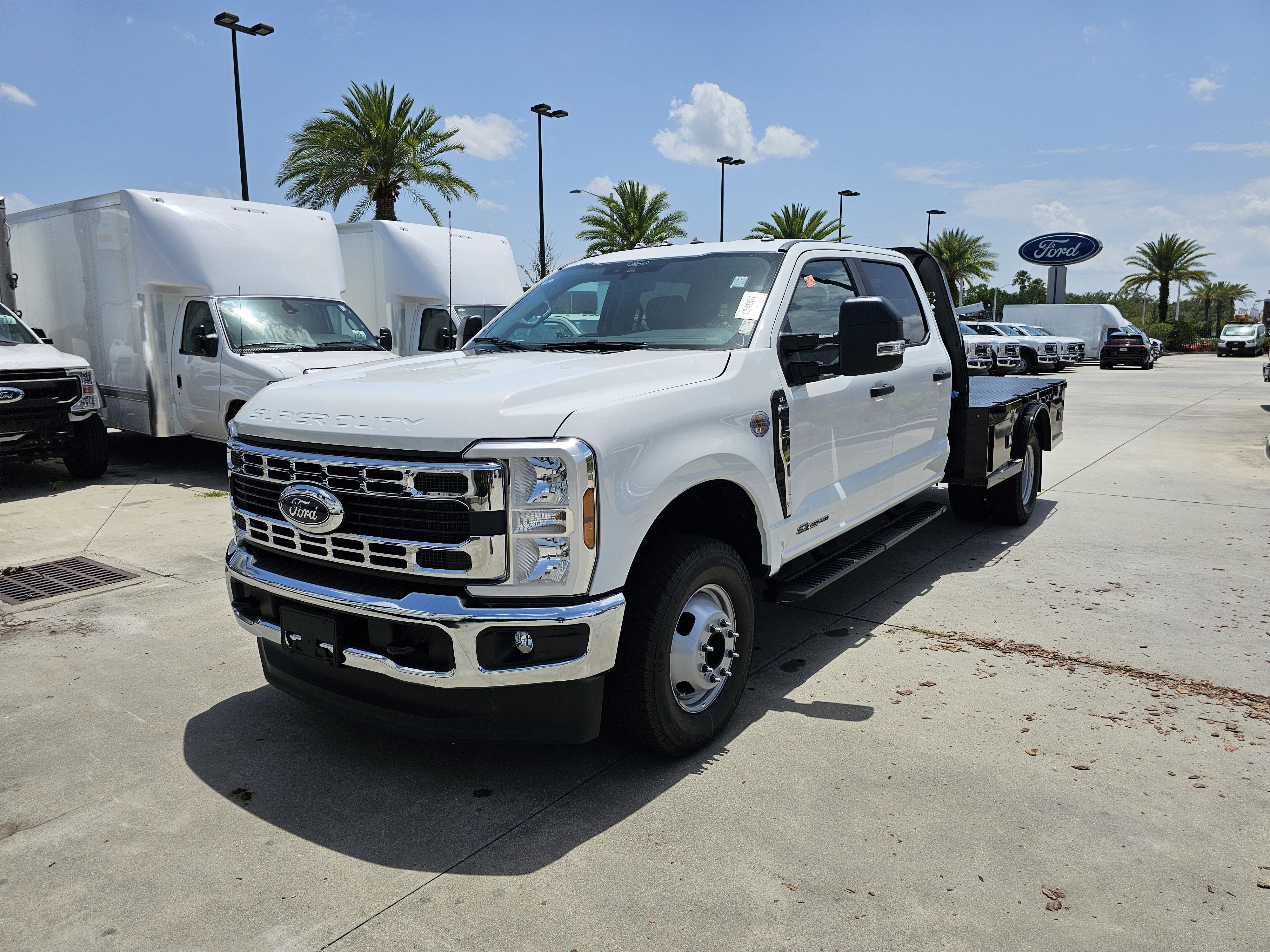 2026 Ford F-350 XL in Oxford White — front three-quarter view