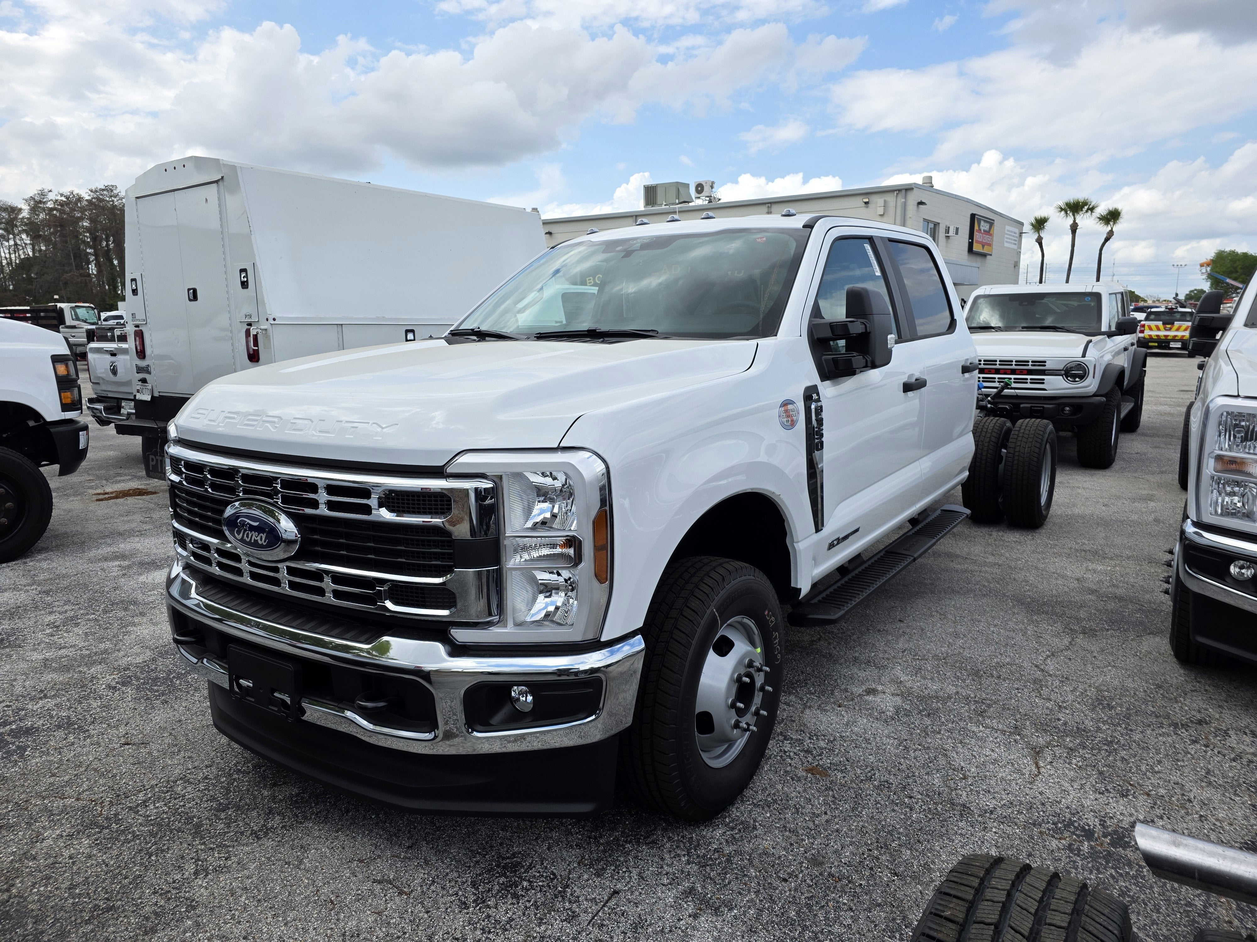 2026 Ford F-350 XL in Oxford White — front three-quarter view