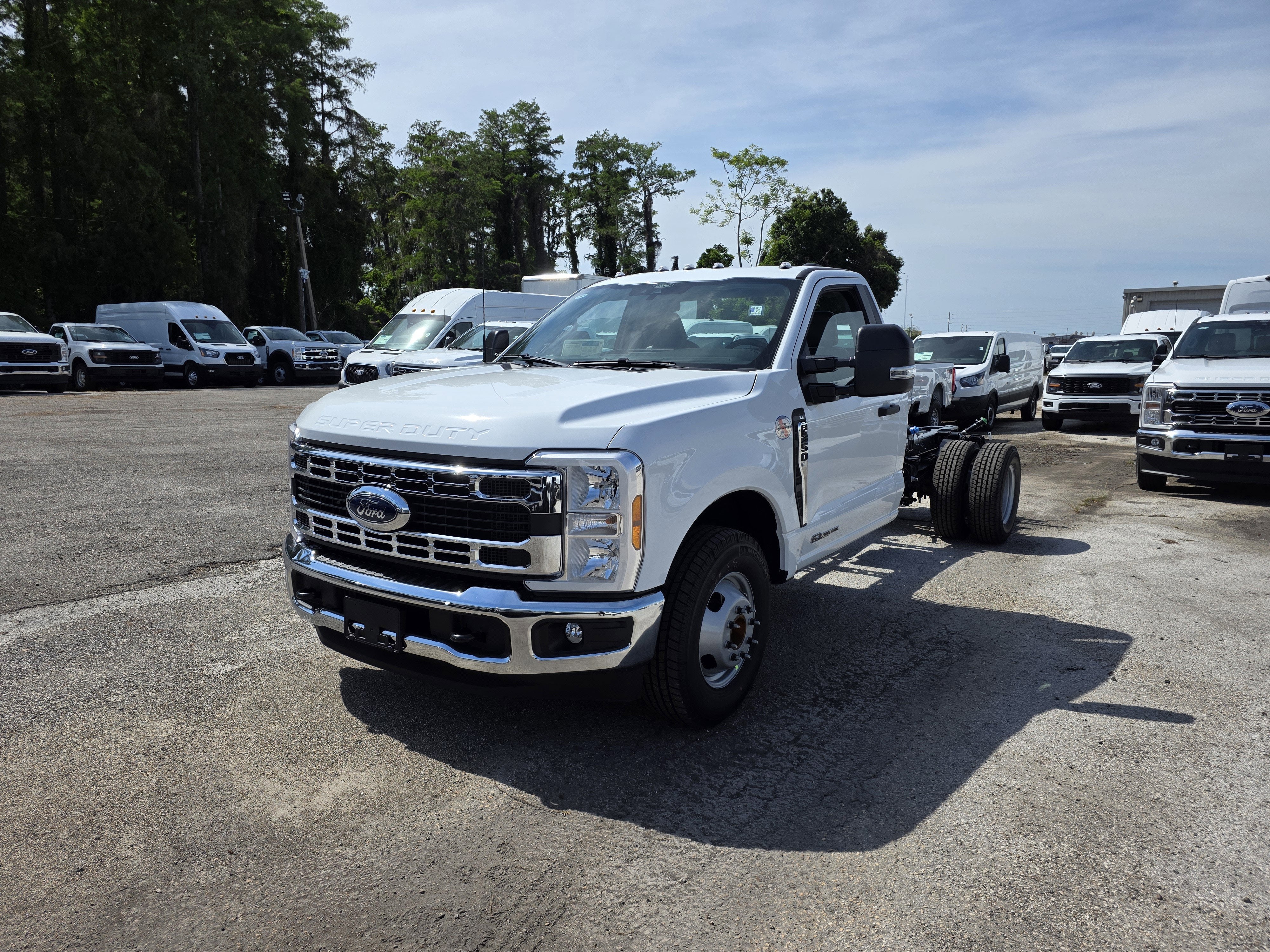 2026 Ford F-350 XL in Oxford White — front three-quarter view