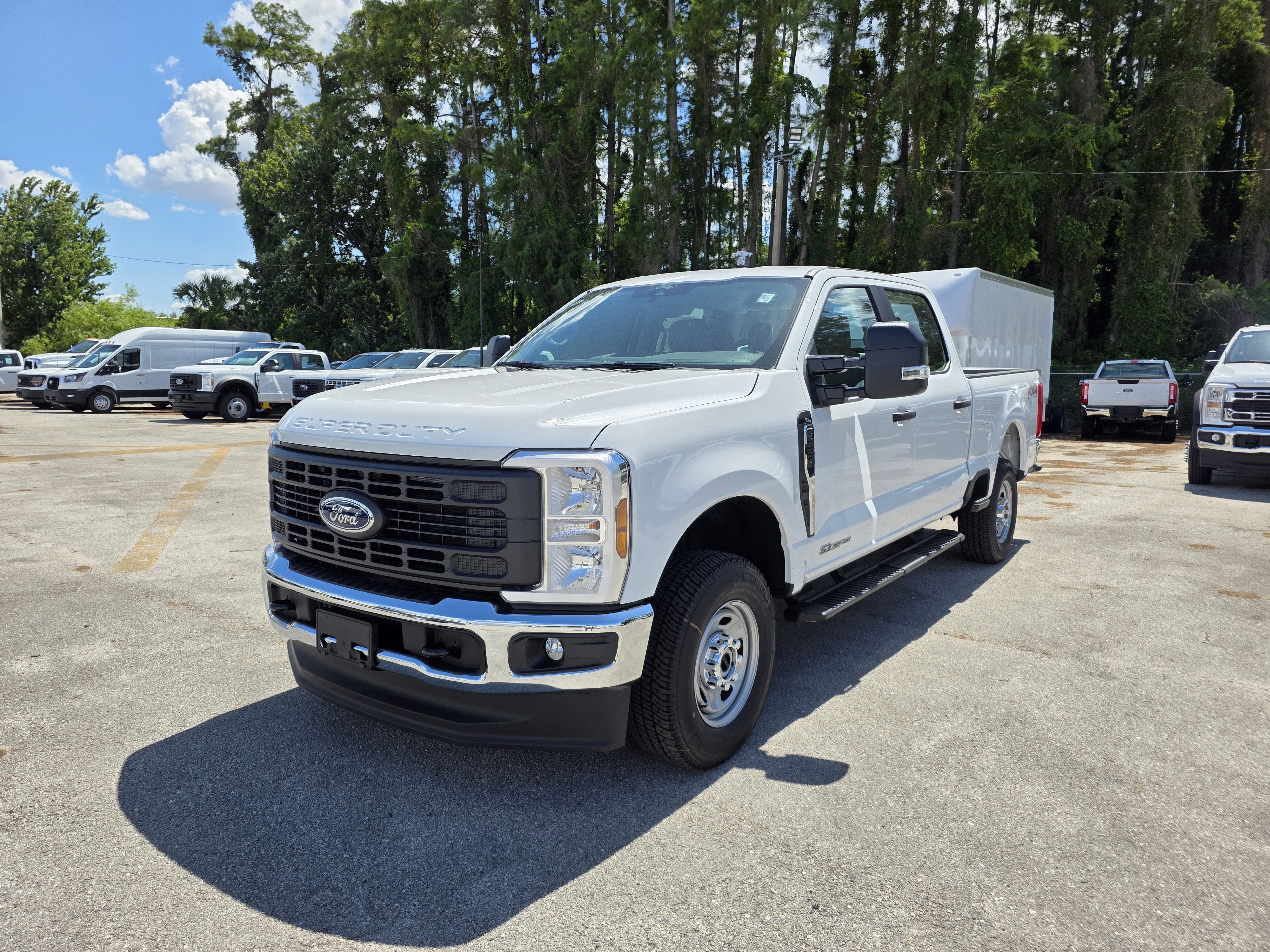 2026 Ford F-250 XL in Oxford White — front three-quarter view