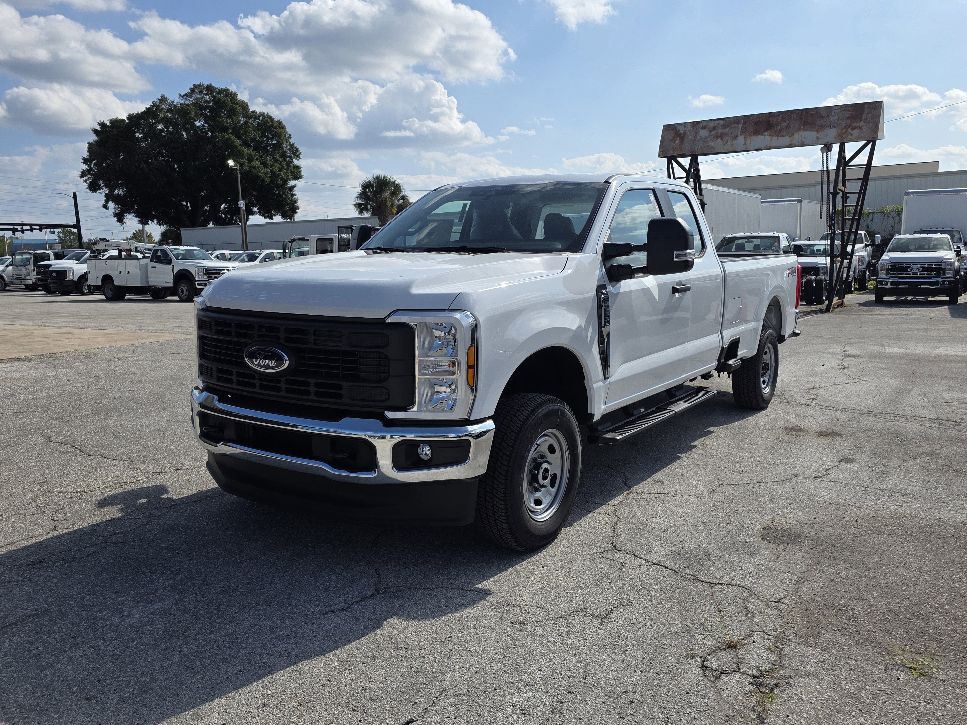 2026 Ford F-250 XL in Oxford White — front three-quarter view