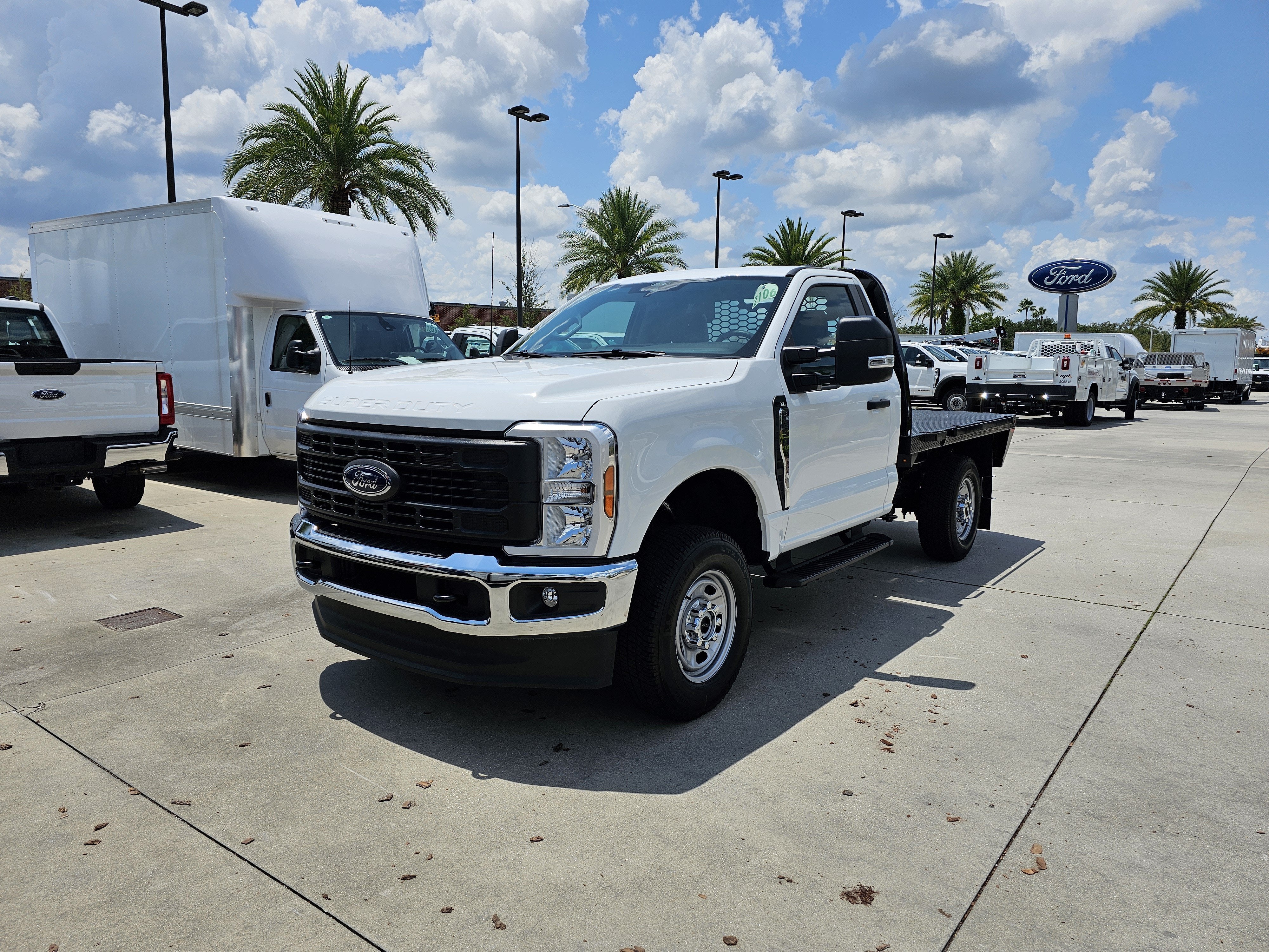 2026 Ford F-250 XL in Oxford White — front three-quarter view