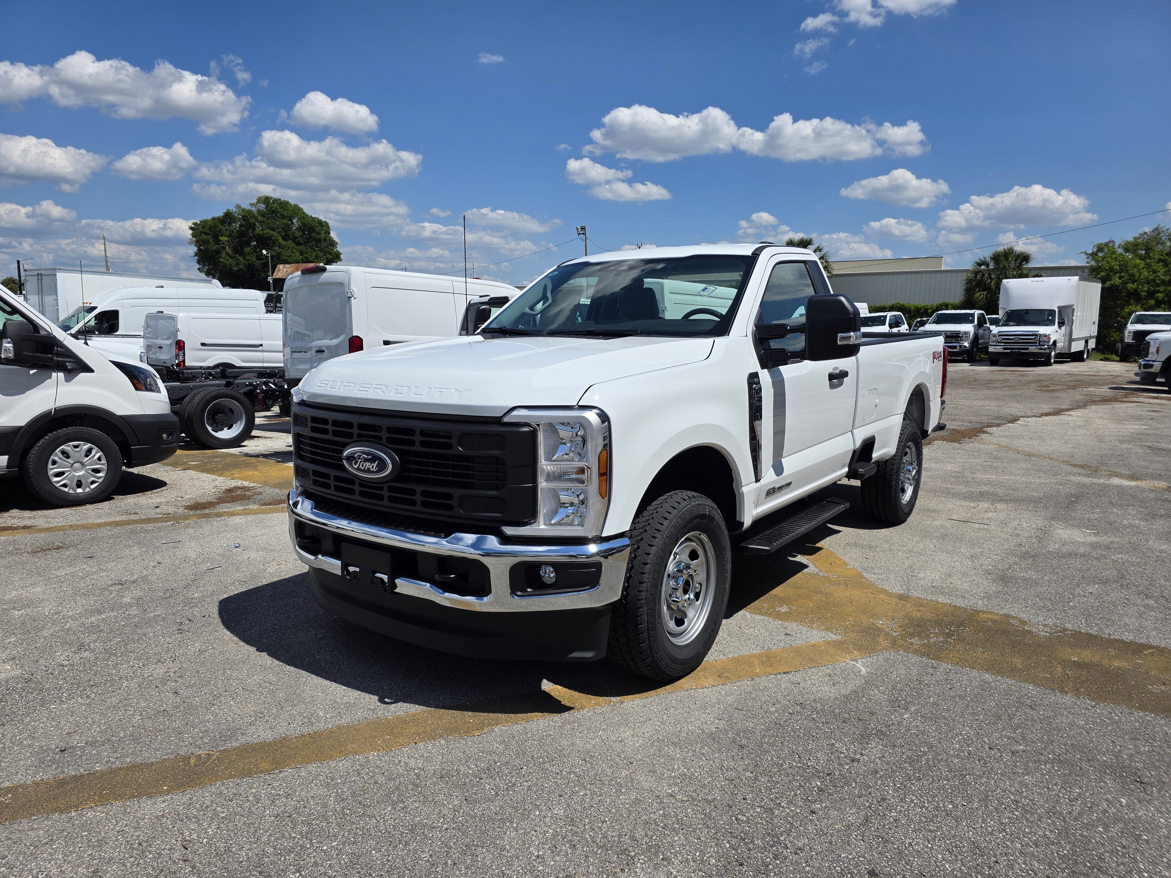 2026 Ford F-350 XL in Oxford White — front three-quarter view